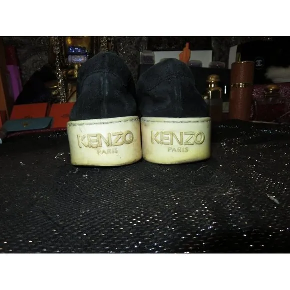 KENZO K-Skate canvas platform sneakers in black slip on 40 men's 8 women's 10