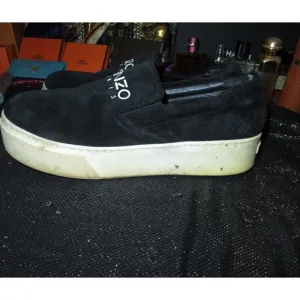 KENZO K-Skate canvas platform sneakers in black slip on 40 men's 8 women's 10