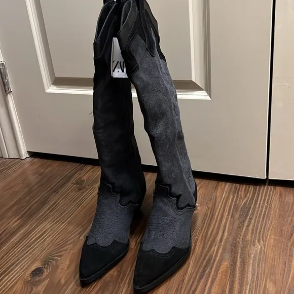 Knee High Cowboy Boots Size 10