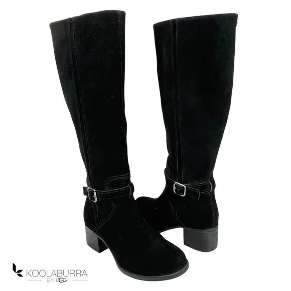 Koolaburra by UGG | Women's 5 | Madeley‎ Black Suede Knee High Boots