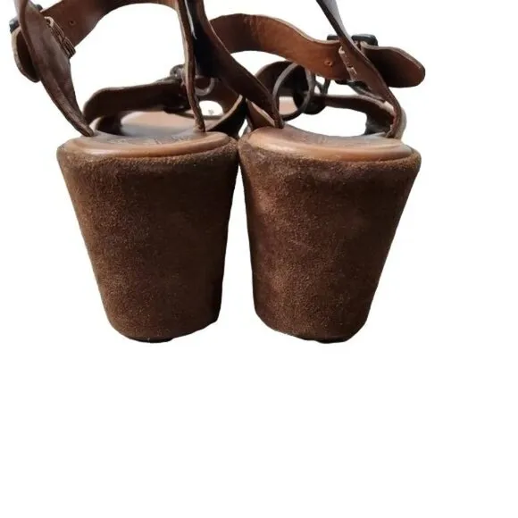 Kork ease platform leather sandals size 10