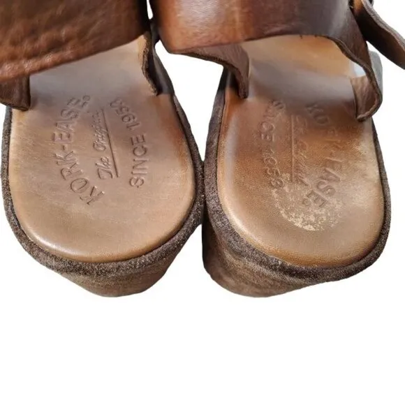 Kork ease platform leather sandals size 10