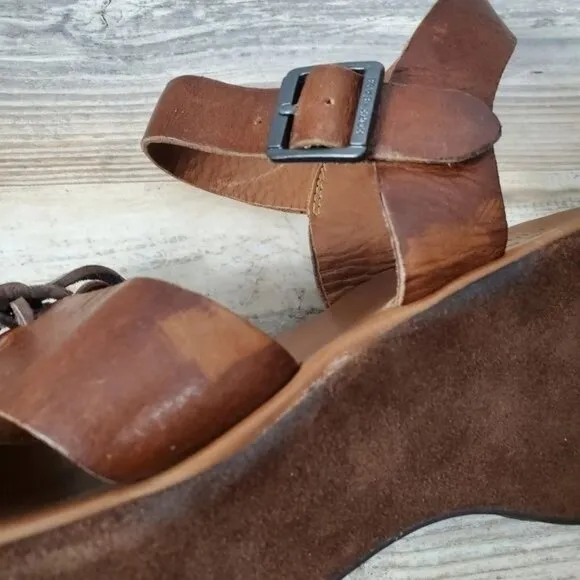 Kork ease platform leather sandals size 10