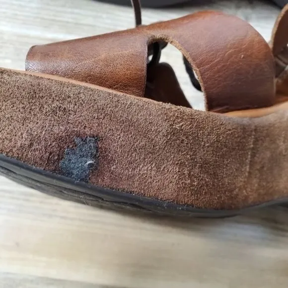 Kork ease platform leather sandals size 10