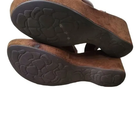 Kork ease platform leather sandals size 10