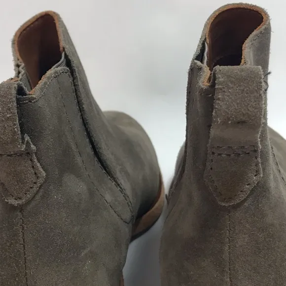 Kork-Ease Women's Grey Suede Leather Ankle Boots Size 8.5