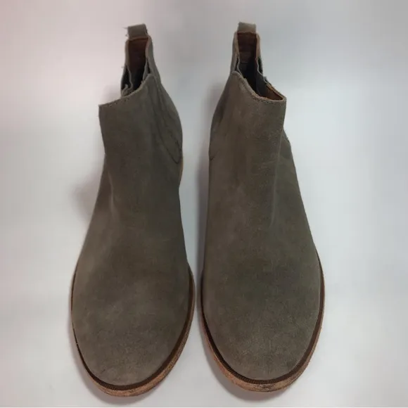 Kork-Ease Women's Grey Suede Leather Ankle Boots Size 8.5