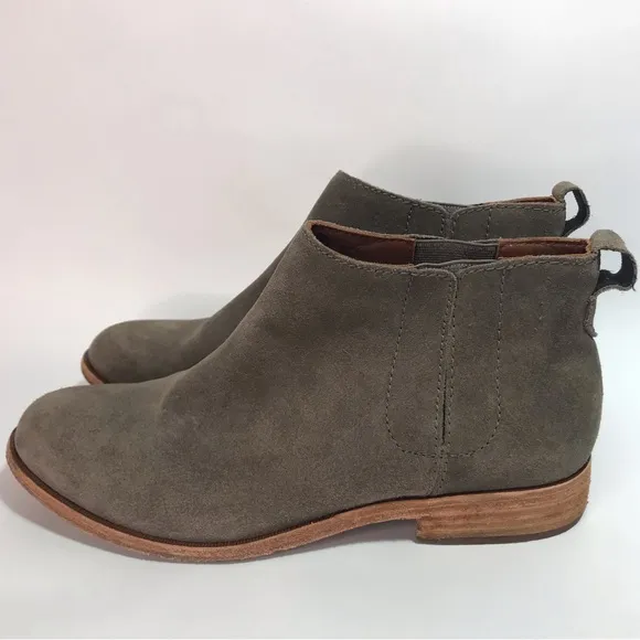 Kork-Ease Women's Grey Suede Leather Ankle Boots Size 8.5
