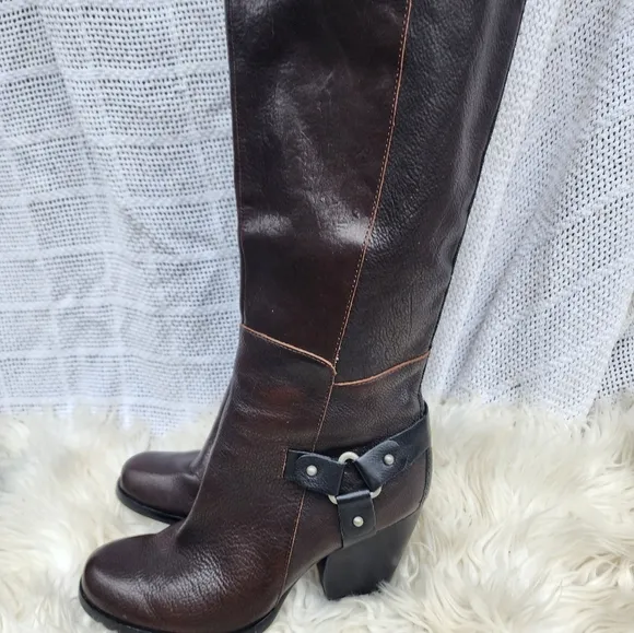 Korkease Leather knee high riding boots 10 NEW‎