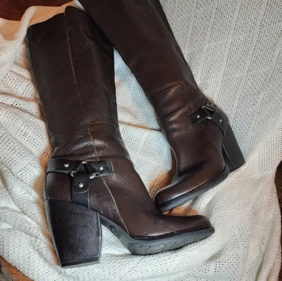 Korkease Leather knee high riding boots 10 NEW‎