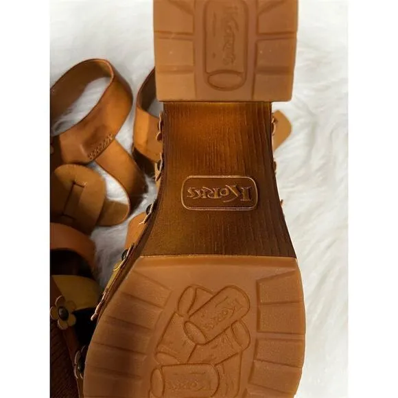 KORKS Women's Willow Strappy Sandal Brown Mid Heel Summer Casual Size 9M NWOB