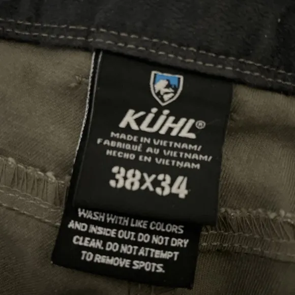 Kuhl Pants Mens 38x34 Gray Hiking Climbing Trekking Outdoor Work Stretch Pants
