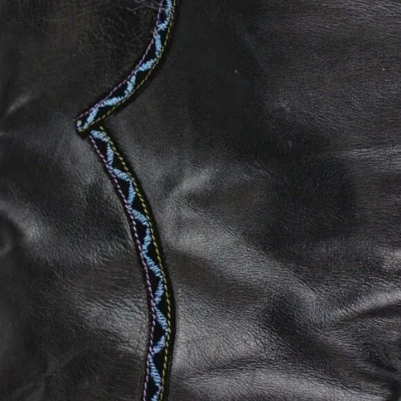 Kurt Geiger Pollini Knee High  Boots Leather Heeled Pull-on Black Women’s Size 7