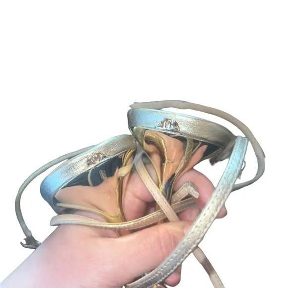 ✅Kurt Gieger Carvela Glowing 90 Strappy Leather Ankle Strap Sculptural Heel