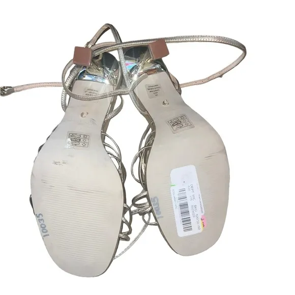 ✅Kurt Gieger Carvela Glowing 90 Strappy Leather Ankle Strap Sculptural Heel