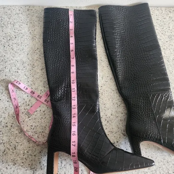 Lafayette 148 New York Black Knee High Boots          Size 38 1/2