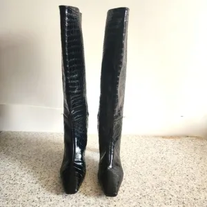 Lafayette 148 New York Black Knee High Boots          Size 38 1/2