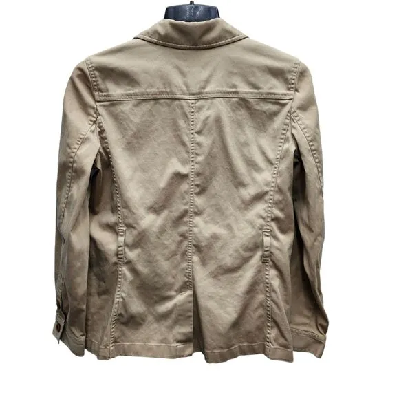 Lauren Ralph Lauren Safari Style Jacket Womens Medium Khaki  Pockets Casual
