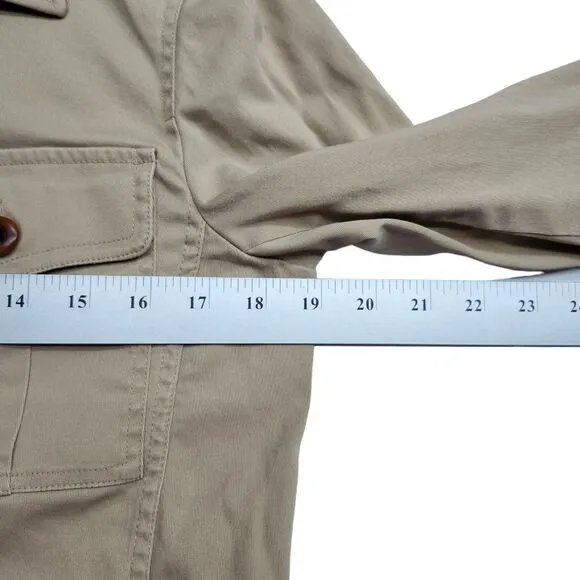Lauren Ralph Lauren Safari Style Jacket Womens Medium Khaki  Pockets Casual
