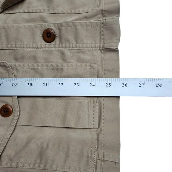 Lauren Ralph Lauren Safari Style Jacket Womens Medium Khaki  Pockets Casual