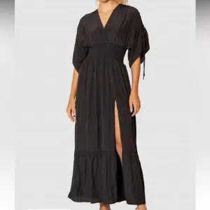 Lavender Brown Black Davina Maxi Dress M