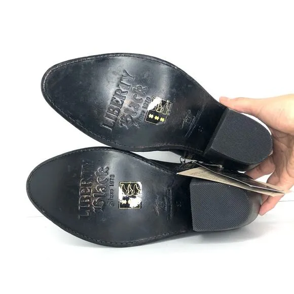 LIBERTY Black Studded Side Zip Caborca Delano Negro Booties Women’s 7 Shoes