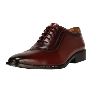 LIBERTYZENO Men's Burgundy Dress Shoes
