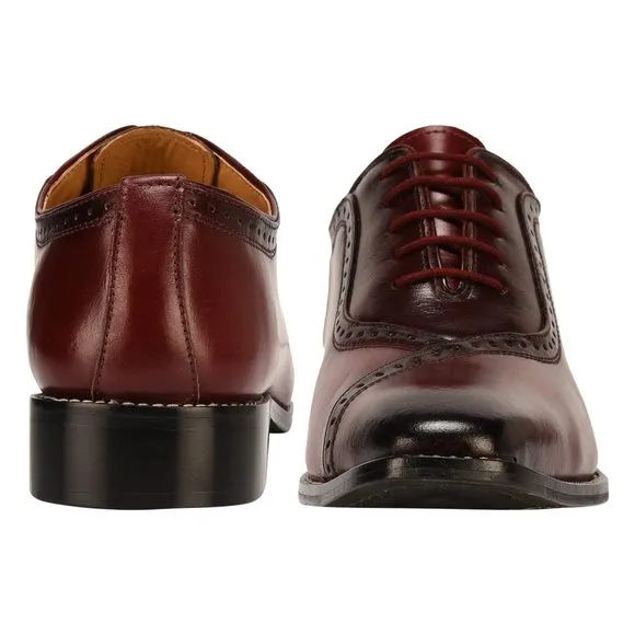LIBERTYZENO Men's Burgundy Dress Shoes