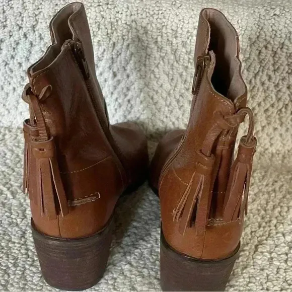 Liendo by Seychelles Brown Leather Arctic Tasseled Ankle Boots