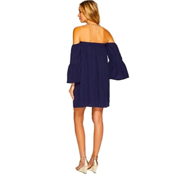 Lilly Pulitzer 100% Silk Sanilla Dress, Navy Sz XS