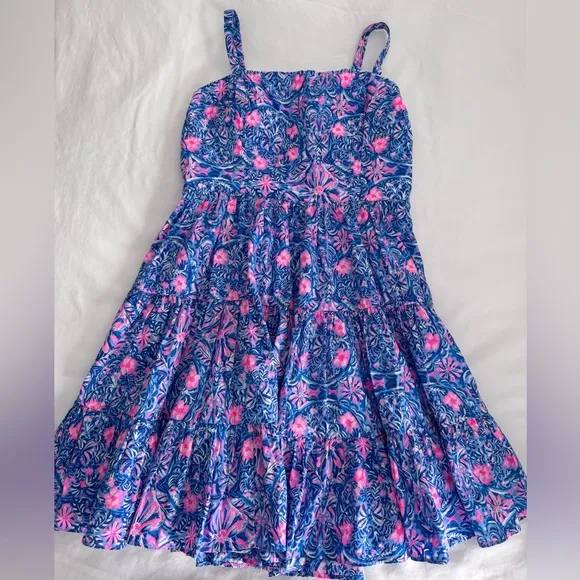 Lilly Pulitzer Alision Dress SZ 8 Blue Peri Takin It Easy