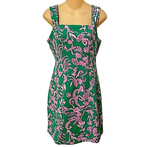 Lilly Pulitzer Montrey Stretch Shift in Brazilian Green NWT - Size 10