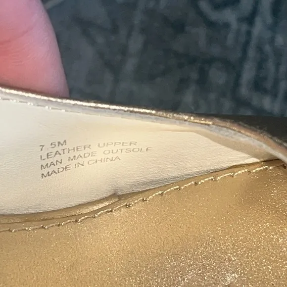 Lilly Pulitzer women’s Gigi Wedge Gold Slingback Sandals size 7.5