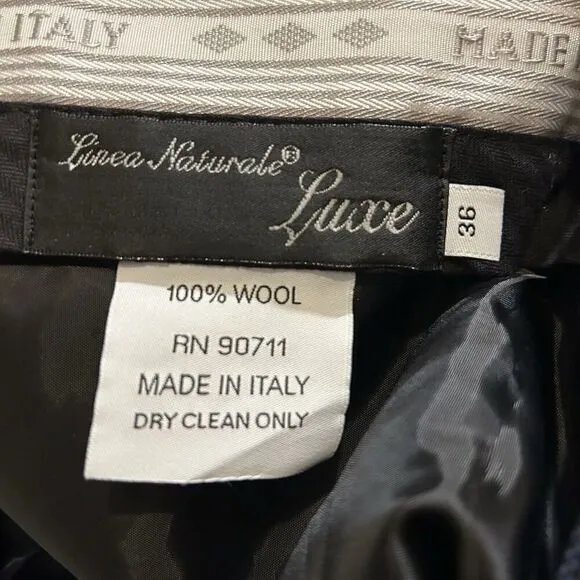 Linea Naturale Luxe Men's Size 36 Blue Black Dress Pants Slacks Un-Hemmed NWT