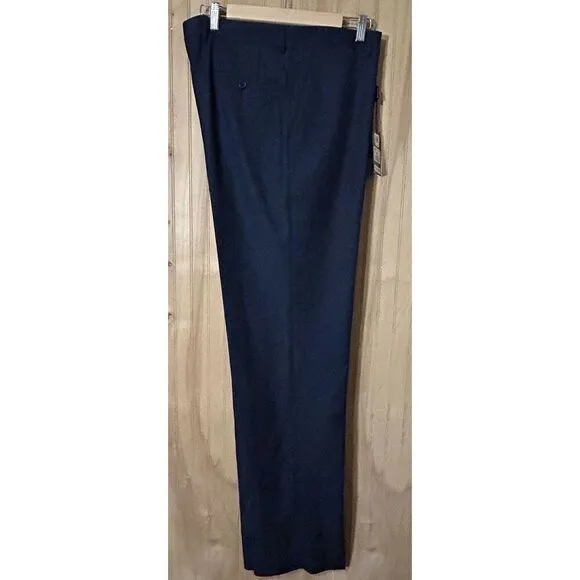 Linea Naturale Luxe Men's Size 36 Blue Black Dress Pants Slacks Un-Hemmed NWT