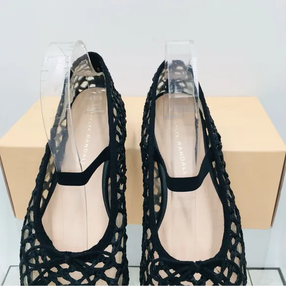 Loeffler Randall Black Crochet Ballet Flat Women’s Size 6.5 B
