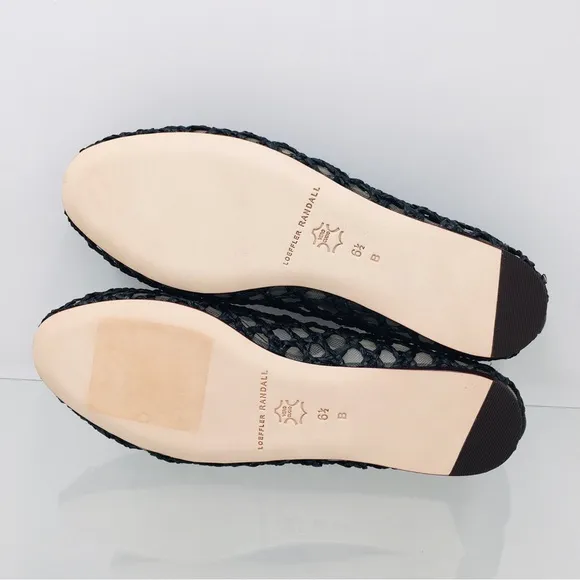 Loeffler Randall Black Crochet Ballet Flat Women’s Size 6.5 B