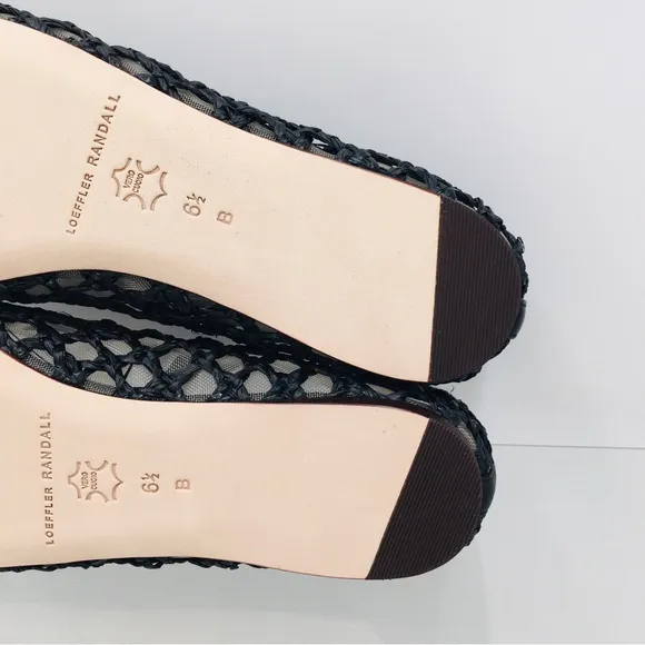 Loeffler Randall Black Crochet Ballet Flat Women’s Size 6.5 B