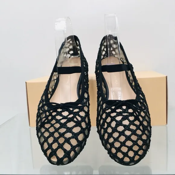 Loeffler Randall Black Crochet Ballet Flat Women’s Size 6.5 B