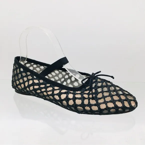 Loeffler Randall Black Crochet Ballet Flat Women’s Size 6.5 B