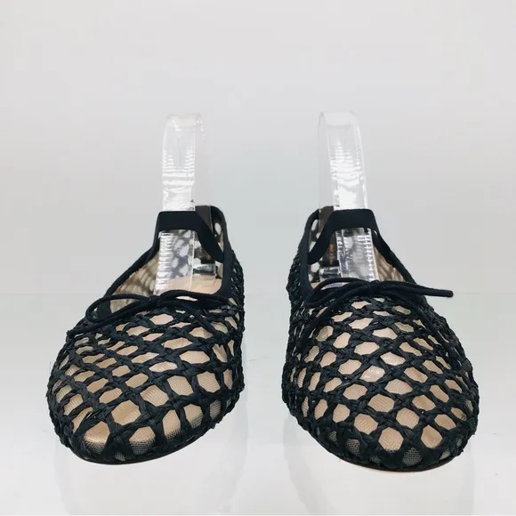 Loeffler Randall Black Crochet Ballet Flat Women’s Size 6.5 B