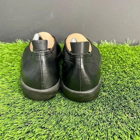 Loints of Holland Black Leather Wedge Ballet