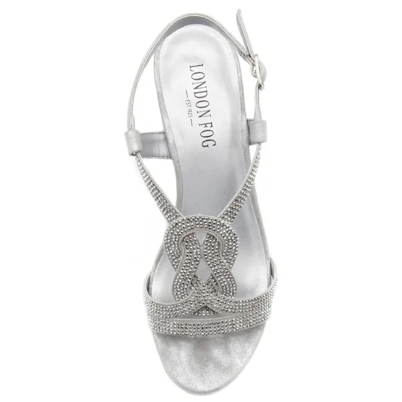 LONDON FOG Womens Macey Demi-Wedge Dress Sandals Size 8.5 NEW 50-DD