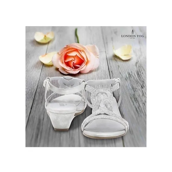 LONDON FOG Womens Macey Demi-Wedge Dress Sandals Size 8.5 NEW 50-DD