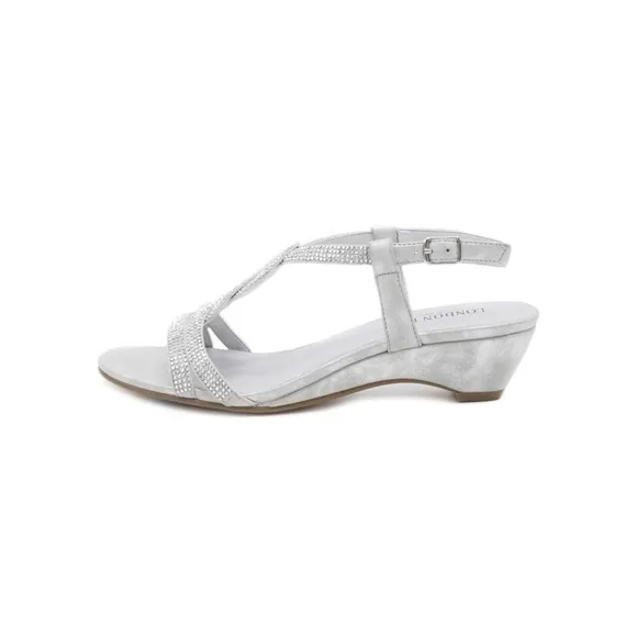 LONDON FOG Womens Macey Demi-Wedge Dress Sandals Size 8.5 NEW 50-DD