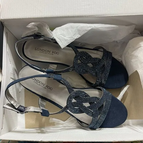 London Fog Women’s Sandals sz 6 Demi-Wedge NEW # Bag AA-29