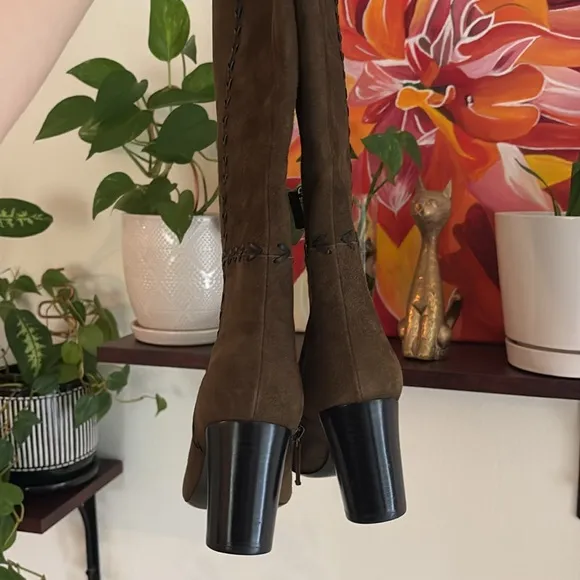 Longchamp green Knee-High Heeled Boots