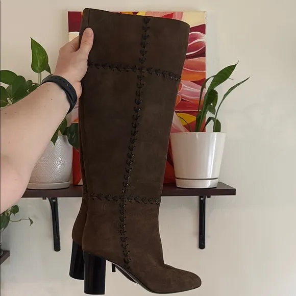 Longchamp green Knee-High Heeled Boots