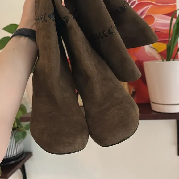 Longchamp green Knee-High Heeled Boots