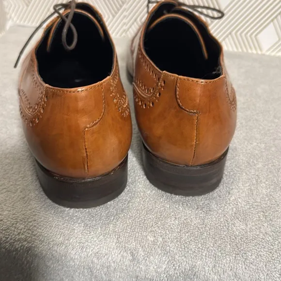 Lorenzo Banfi Men's Brown Leather Dress Shoes Men’s size 12 M made in Italy